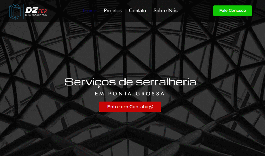 modelo de site serralheiro
